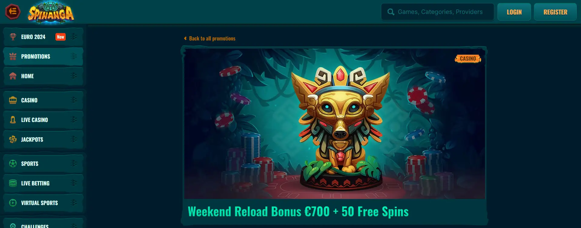 spinanga weekly reload bonus 