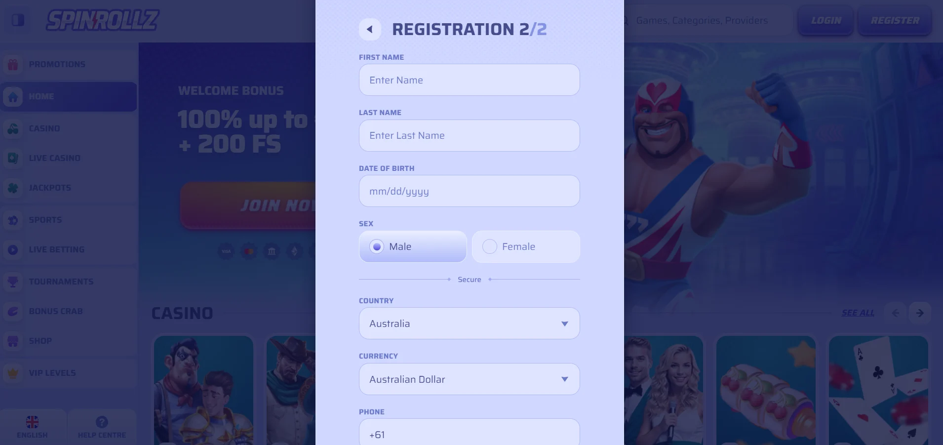 spinrollz registration 2/2