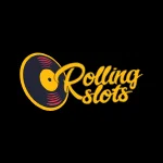 rolling slots casino logo square