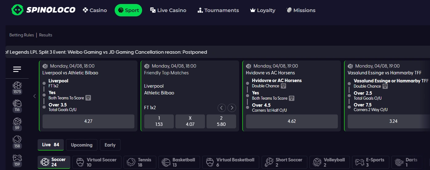 spinoloco sports betting