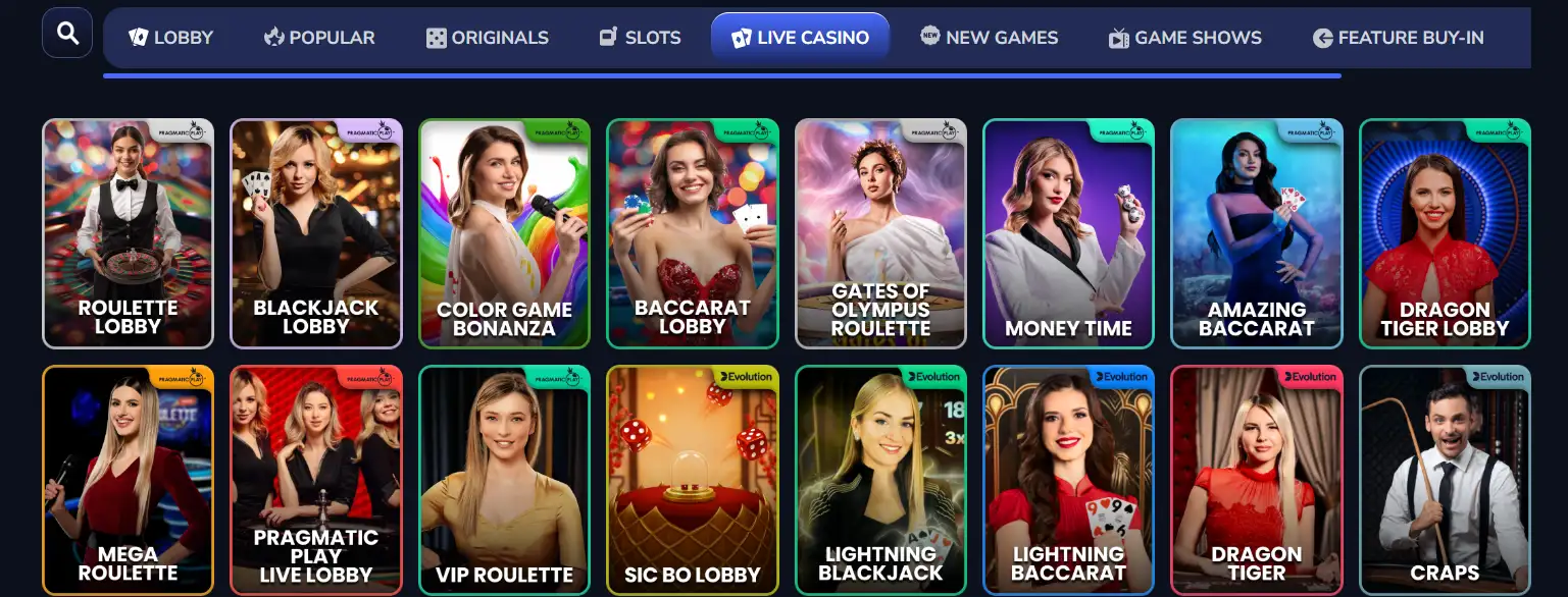 flush casino live